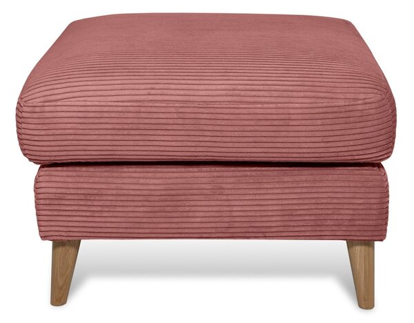 Pouf in velluto a coste rosa Paris - Scandic