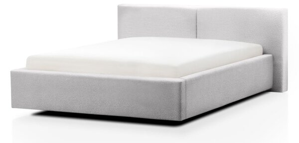 Letto matrimoniale imbottito grigio chiaro rete non inclusa 140x200 cm Cube – Meise Möbel