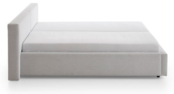 Letto matrimoniale imbottito grigio chiaro rete non inclusa 140x200 cm Cube – Meise Möbel