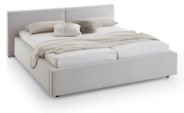 Letto matrimoniale imbottito grigio chiaro rete non inclusa 140x200 cm Cube – Meise Möbel