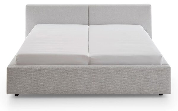Letto matrimoniale imbottito grigio chiaro rete non inclusa 140x200 cm Cube – Meise Möbel