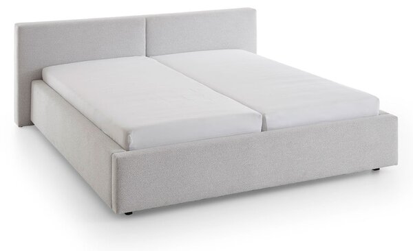 Letto matrimoniale imbottito grigio chiaro rete non inclusa 140x200 cm Cube – Meise Möbel