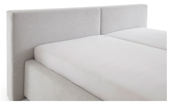 Letto matrimoniale imbottito grigio chiaro rete non inclusa 140x200 cm Cube – Meise Möbel