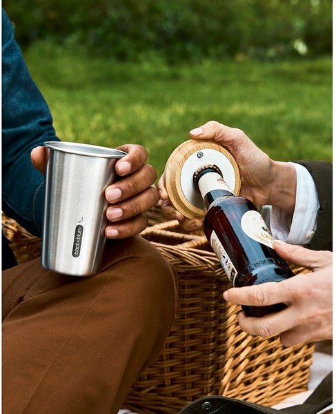 Tazze da viaggio in set argentate in acciaio inox 4 pz 500 ml – Black + Blum