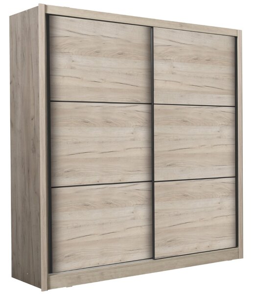 Armadio 2 Ante Scorrevoli 212x61x215 cm Madrid Quercia