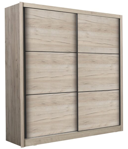 Armadio 2 Ante Scorrevoli 212x61x215 cm Madrid Quercia