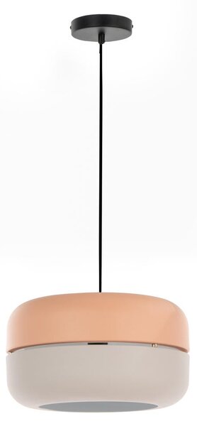 Lampada a Sospensione 35x35xH150 cm in Metallo Idra Rosa e Grigio