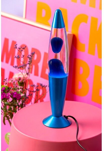 Lava lamp blu in vetro (altezza totale 35,5 cm) Funky Rocket Lava – Leitmotiv