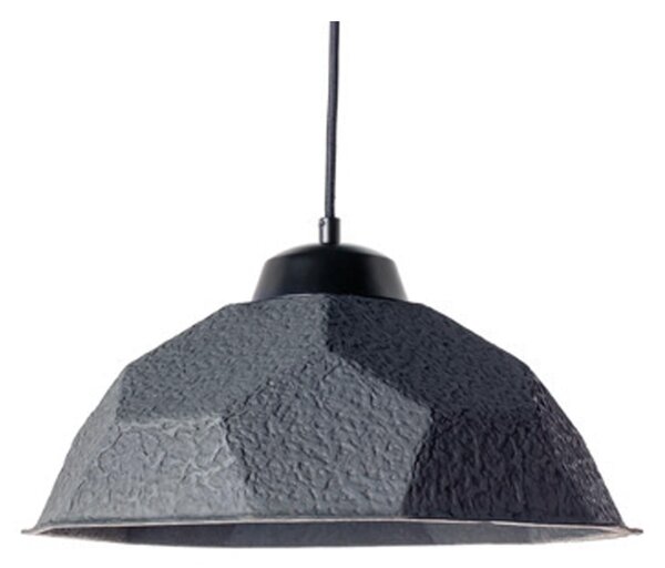Lampada a Sospensione Ø35xH160 cm in Cartone Riciclato e Metallo Egg Nero