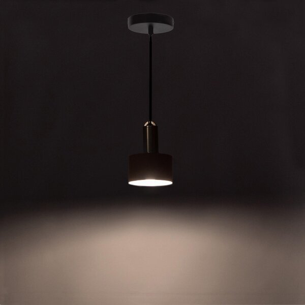 Lampada a Sospensione 13x13xH150 cm in Metallo Sirio Rosa Opaco
