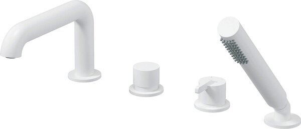 4-hole bath mixer with shower set