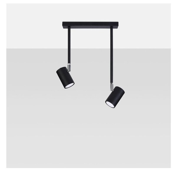 Faretto nero 10x30 cm Jones – Sollux