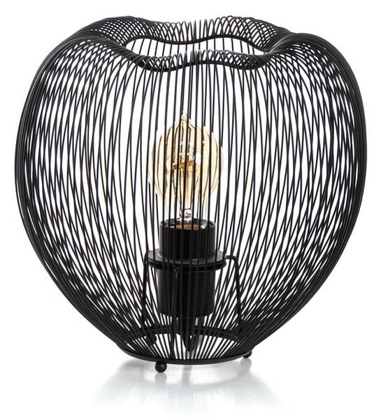 Lampada da Tavolo 26x26xH25 cm in Metallo Jaula Nero