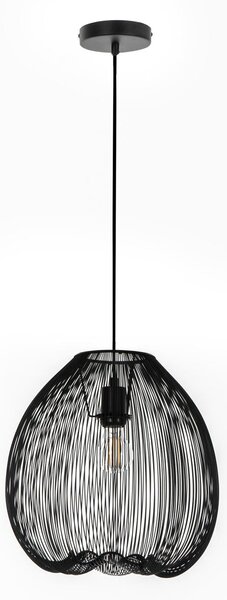 Lampada a Sospensione 35x35xH150 cm in Metallo Jaula Nero