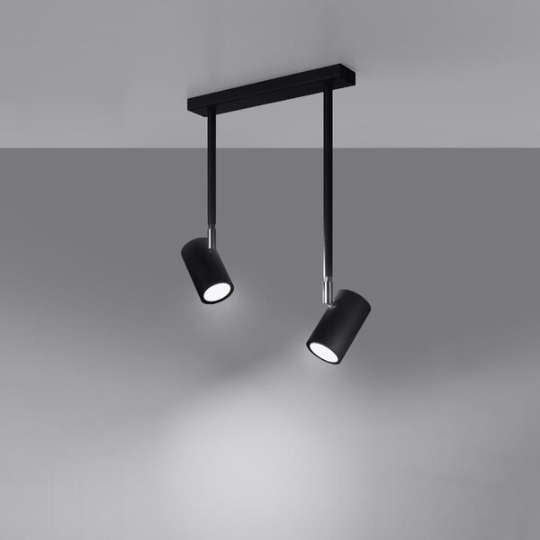 Faretto nero 10x30 cm Jones – Sollux