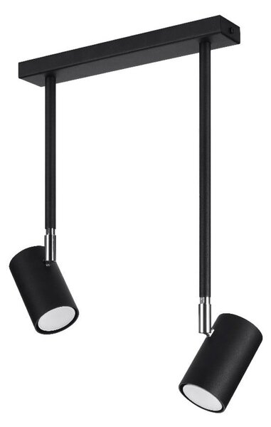Faretto nero 10x30 cm Jones – Sollux
