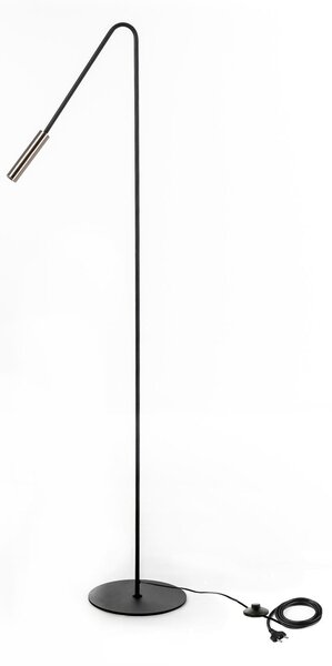 Lampada da Terra a LED 23x23xH145 cm in Metallo Vega Nero
