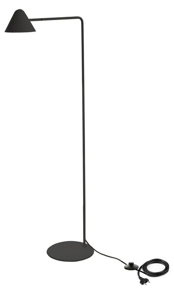 Lampada da Terra a LED 25x45,5xH129,5 cm in Metallo e Marmo Antares Nero