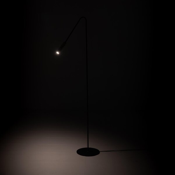 Lampada da Terra a LED 23x23xH145 cm in Metallo Vega Nero