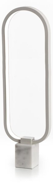 Lampada da Tavolo a LED 7x18xH60 cm in Metallo e Marmo Naos Bianco