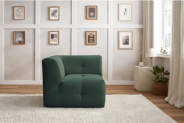 Chaise longue verde scuro (con penisola a sinistra) Kleber – Bobochic Paris