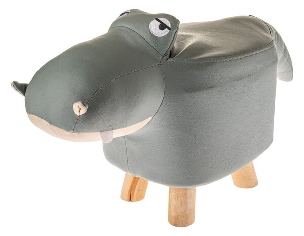 Sgabello per bambini grigio Hippo – Dakls