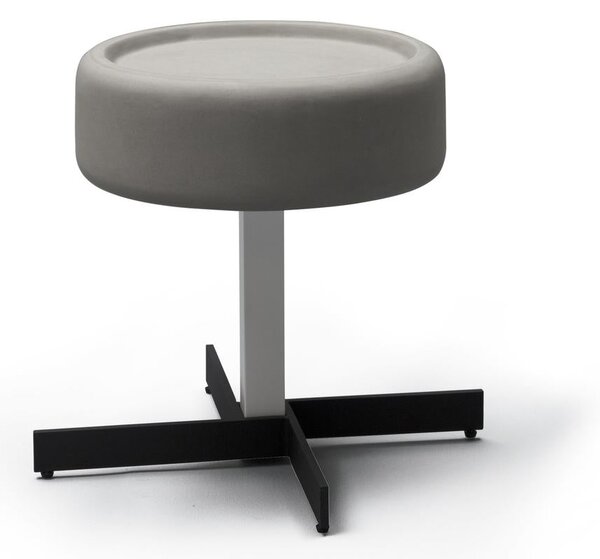 Tavolino Ø42xH52 cm in MEF e Metallo Kenzo Grigio