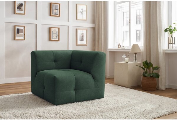 Chaise longue verde scuro (con penisola a sinistra) Kleber – Bobochic Paris