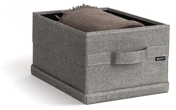 Scatola con coperchio grigia in tessuto 27x36x19 cm Soft Storage Small – Bigso