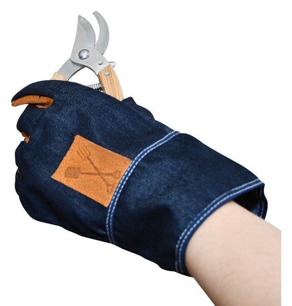 Guanti da giardinaggio blu-arancio Denim - Esschert Design
