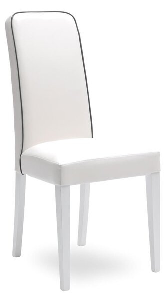 Set 2 Sedie 59x46xH99 cm in Similpelle Anita Bianco