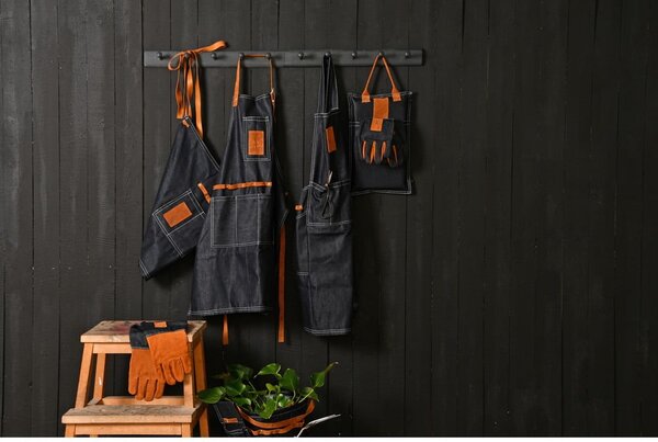 Guanti da giardinaggio blu-arancio Denim - Esschert Design