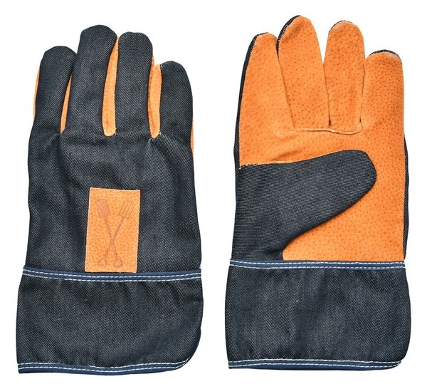 Guanti da giardinaggio blu-arancio Denim - Esschert Design