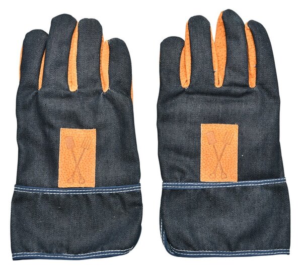Guanti da giardinaggio blu-arancio Denim - Esschert Design