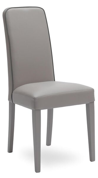 Set 2 Sedie 59x46xH99 cm in Similpelle Anita Grigio Scuro