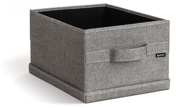 Scatola con coperchio grigia in tessuto 27x36x19 cm Soft Storage Small – Bigso