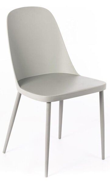 Set 4 Sedie 46x55xH80 cm in Polipropilene Tamara Grigio Chiaro