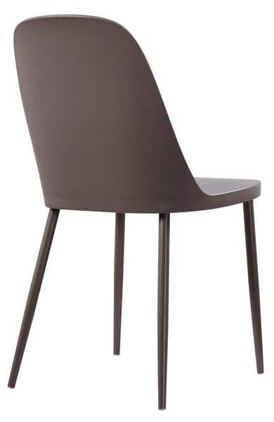 Set 4 Sedie 46x55xH80 cm in Polipropilene Tamara Visone
