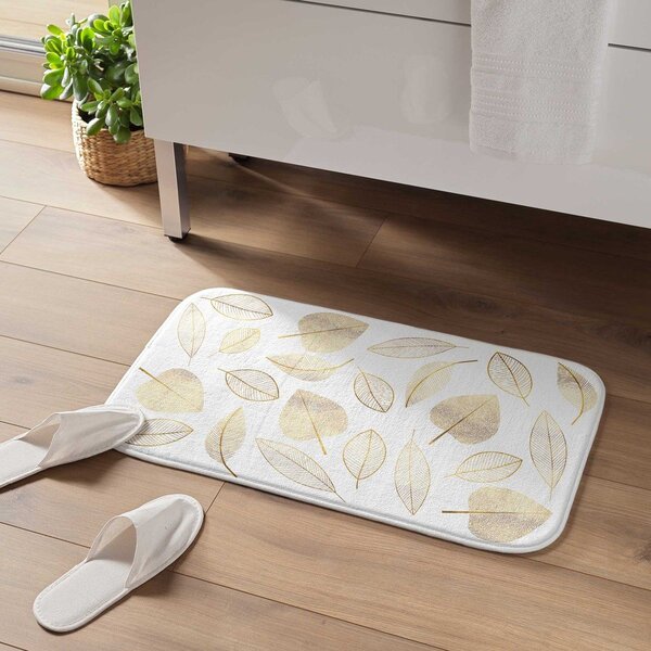Tappetino per il bagno bianco in tessuto 45x75 cm Joya – douceur d'intérieur