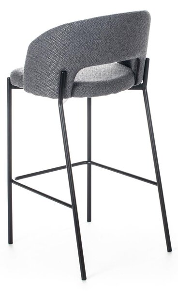 Set 2 Sgabelli 52x50x89 cm in Tessuto Greta Grigio