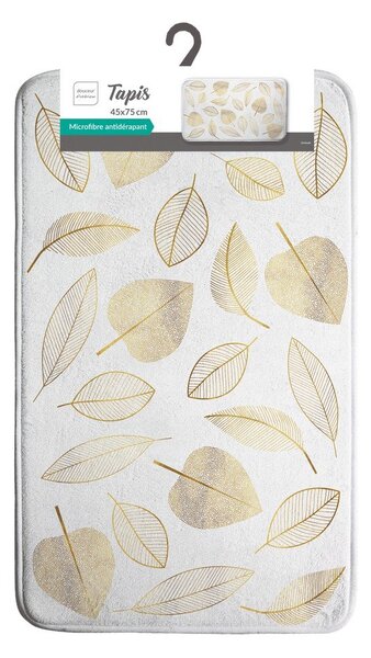 Tappetino per il bagno bianco in tessuto 45x75 cm Joya – douceur d'intérieur