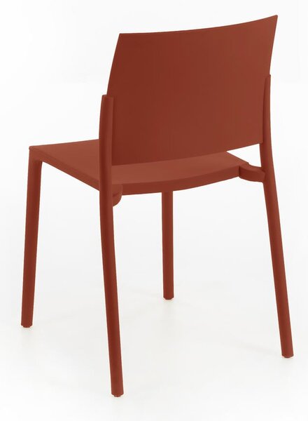 Set 4 Sedie 55x52,5xH81 cm in Polipropilene Venus Ruggine