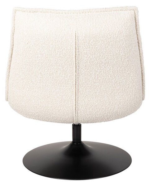 Poltrona bianca in tessuto bouclé Jax - White Label