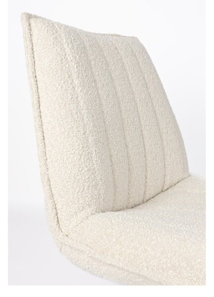 Poltrona bianca in tessuto bouclé Jax - White Label