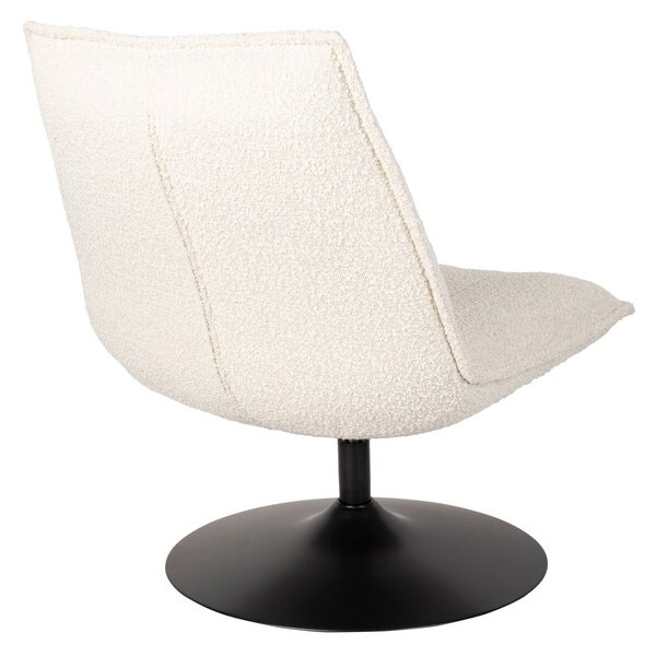 Poltrona bianca in tessuto bouclé Jax - White Label