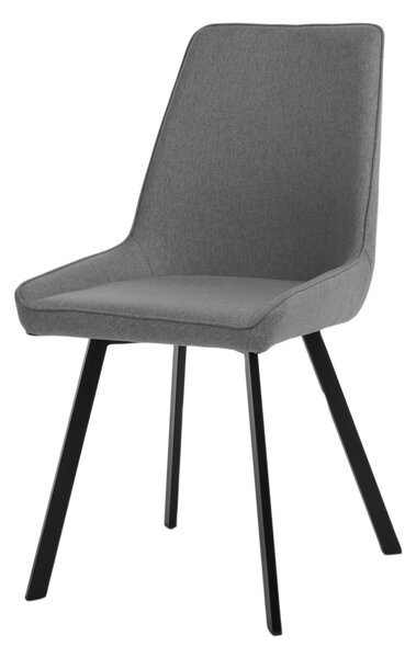Set 4 Sedie 48x60xH87 cm in Microfibra Fox Grigio Scuro