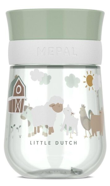 Tazza per bambini verde chiaro in plastica 300 ml Little Farm by Little Dutch – Mepal