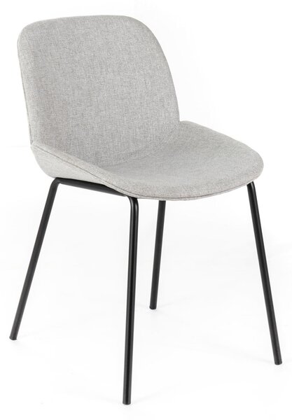 Set 4 Sedie 57x46xH80 cm in Tessuto Eva Grigio Chiaro