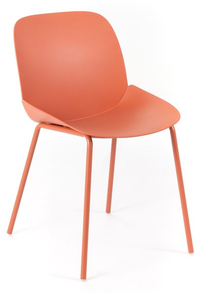 Set 4 Sedie 55x46xH79 cm in Polipropilene Eva Ruggine