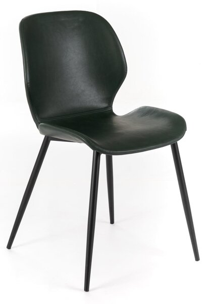 Set 4 Sedie 55x45xH83 cm in Soft-Touch Diana Verde Scuro